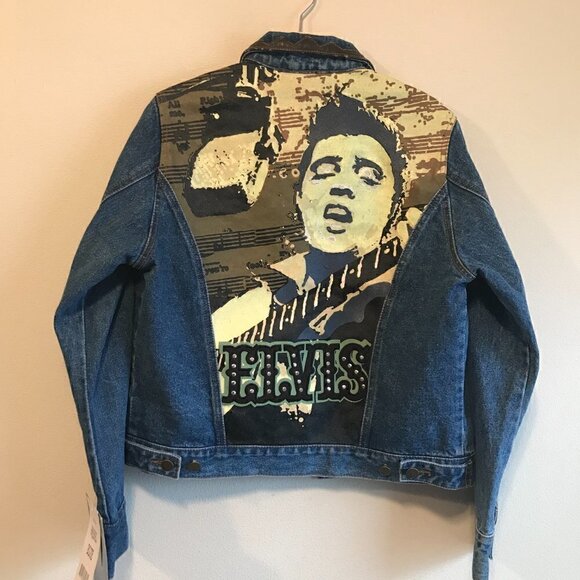NWT Excelled Authentic Elvis Presley Denim Jean Jacket Size S - Picture 2 of 9
